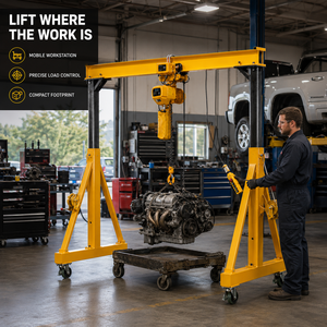<span class=keywords><strong>Grue</strong></span> portique portable personnalisable de 0,5 à 5 tonnes pour la manutention industrielle des matériaux - Product Image 3