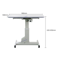 Table élévatrice électrique d'optométrie Shanghai Fltek C-160A 50x90cm, hauteur 65-85cm, glissière 40cm, verrouillage rouge