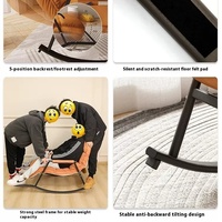 Fauteuil à bascule moderne en tissu de haute qualité pour chambre à coucher, salon, usage extérieur – Chaise longue confortable et relaxante