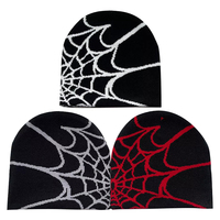 Casquettes en laine mérinos personnalisées avec logo Y2k Streetwear, jacquard araignée, design crâne, pour hommes