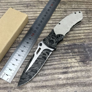 F93 G10 مقبض سكين جيب تكتيكي ليوبارد طباعة شفرة التخييم EDC بقاء الصيد سكاكين قابلة للطي - Product Image 2
