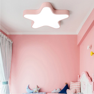 Plafonniers modernes Rose Bleu Étoile Bébés Enfants <span class=keywords><strong>Chambre</strong></span> à coucher Filles Garçons Plafonnier Led Luminaires - Product Image 2