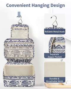 Travel Toiletry <b>Bag</b> for Women <b>Large</b> Makeup <b>Bag</b> Wide Open <b>Cosmetic</b> Make up Organizer with Handle - Product Image 3