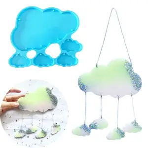 BPA Free Nice Silicone Molds for DIY Cfrats Making Cute Cloud Shaped Silicone Resin Molds for Earrings/ Pendants/Necklace