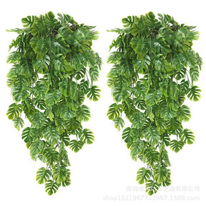 Monstera Vine Artificial Green Plant Wall Hanging Indoor Decoration 120cm Length Fake Plant For Home Office Decor - Product Image 1