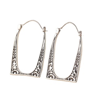 Orecchini vintage color argento da donna, gioielli alla moda per le orecchie - Product Image 4