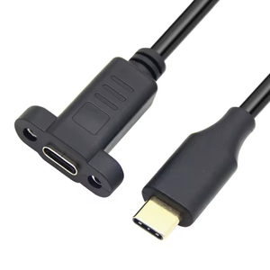 สายต่อ3.1 USB Type C ยาว0.3ม. สายต่อขยายข้อมูลตัวผู้กับตัวเมียพร้อมรูสกรูยึดแผง - Product Image 6