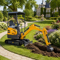 Mini Excavator Crawler Hidrolik Kecil dengan Bucket 0.04M³ untuk Pekerjaan Penggalian di Kebun, Perkotaan, dan Area Sempit