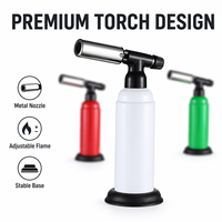 Briquet torche à flamme jet YIZHENG YZ-089 coupe-vent rechargeable en métal pour camping, cheminée, barbecue extérieur, cuisine