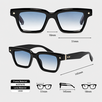 Lunettes de soleil unisexes en acétate élégantes, protection UV400 rétro, vente en gros TFB, idéales pour les vacances d'été