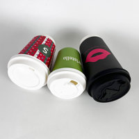 Custom Logo Print Coffee Paper Cup 8Oz Eco Friendly Disposable 7Oz Paper Coffee Cups With Lid