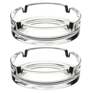 Petit <span class=keywords><strong>cendrier</strong></span> rond en verre transparent de style classique pour chambre d'hôtel à usage résidentiel - Product Image 1