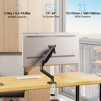 Support d'écran d'ordinateur 13-34 pouces avec bras articulé à ressort à gaz – Vente en gros, bras simple pour moniteur, prix abordable