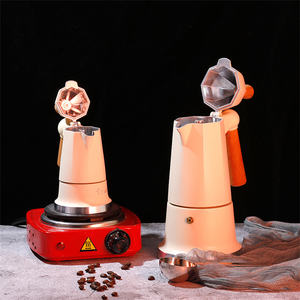 1 tasse 3 tasses 6 tasses cafetière cubaine percolateur cuisinière mignon Mini Pot en aluminium Moka avec Logo personnalisé - Product Image 6