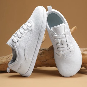 Nuevos Zapatos Casuales de Exterior con Cordones, Diseño Ancho, Antideslizantes, Resistentes al Desgaste, Transpirables, con Parte Superior de Piel de Cerdo y Lona Bordada - Product Image 1