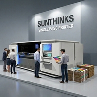 Imprimante numérique à passage unique Sunthinks SHC2500 haute précision à solvant écologique à base d'eau pour emballages écologiques