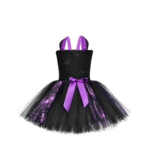 Directo <span class=keywords><strong>de</strong></span> fábrica al por mayor niños niña tutú falda vestido Halloween púrpura <span class=keywords><strong>bruja</strong></span> disfraz - Product Image 1