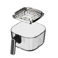 Friteuse à air en verre 4L couleur personnalisation résistant à la chaleur verre Borosilicate AirFryer Visible numérique appareils de cuisine électriques