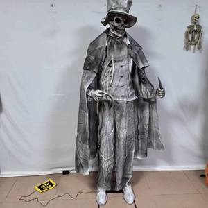 <strong>2025</strong> New <strong>Halloween</strong> Wholesale Haunted 72 Inch Horror Reality Skeleton Gentleman Outdoor Indoor <strong>Animatronic</strong> Decoration - Product Image 3