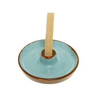 UOBOBO Porte-encens en céramique pour Palo Santo du Pérou, brûleur d'encens, bougeoir