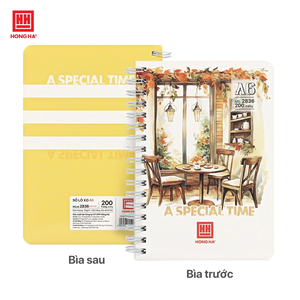 Cuaderno Espiral A6 Hong Ha Modelo 2836 con Cubierta de Papel, Encuadernación Bistro, 200 Páginas, Blancura 90-92%, Impresión con Laminación ISO - Product Image 5