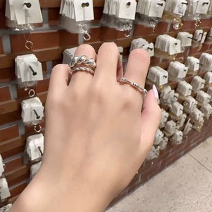 Nyu Nyu S925 Sterling Silver Twisted Wavy Knot <b>Ring</b> Adjustable <b>Opening</b> Unisex Everyday Wear - Product Image 2