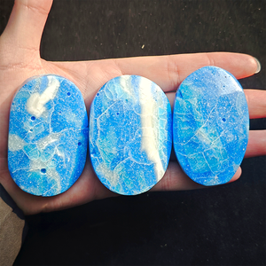 Vente en gros CrystalHola : Larimar artificiel de haute qualité, tendance mode, pierre de palmier, décoration bohème, spécimens éducatifs, Noël - Product Image 3