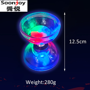 <span class=keywords><strong>Diabolo</strong></span> lumineux transparent à triple <span class=keywords><strong>roulement</strong></span> rotatif à grande vitesse pour les performances en extérieur - Product Image 4