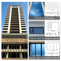 EOKO Build With Vietnam Rosamia Hotel : Projet de murs-rideaux et fenêtres en aluminium pour hôtels, avec portes extérieures et intérieures pour fenêtres d'hôtels