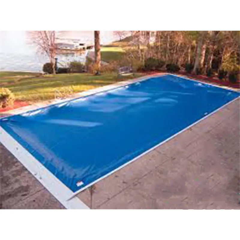 Copertura invernale rettangolare per piscina a terra blu scuro