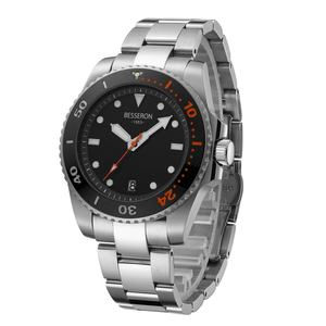 Montre à quartz pour homme personnalisée avec lunette rotative en céramique, cadran lumineux, bracelet en caoutchouc interchangeable, boîtier en acier inoxydable 316L, vente flash - Product Image 2
