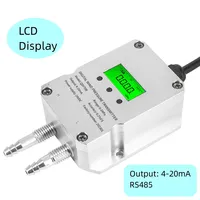 Transmetteur de pression d'air industriel pour système CVC avec écran LCD -30-300Kpa, pression différentielle numérique micro-vent/gaz QDF70B
