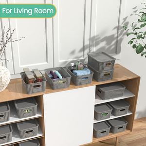 Multi Purpose <b>Plastic</b> <b>Mesh</b> Storage Basket with Handle Ventilated Laundry Supplies Organizer Storage Basket for Home - Product Image 3