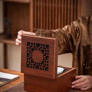 Деревянная полая Подарочная коробка для чайных чашек - Product Image 1