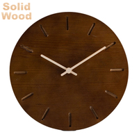 Horloge murale en bois silencieuse sans tic-tac, en bois de pin, avec chiffres découpés au laser, pour la cuisine, la décoration de la maison