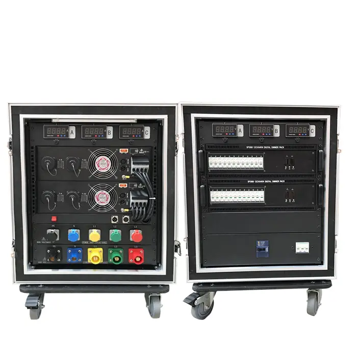 Usine personnalisée 24 canaux gradateur boîte de distribution génération 400 ampères camlock entrée et sortie étage distributeur de puissance
