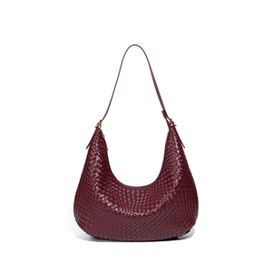 2025 nouvelles femmes mode tressé sac à bandoulière à la main tissé fermeture éclair sac pour printemps été femmes sac à main en gros - Product Image 6