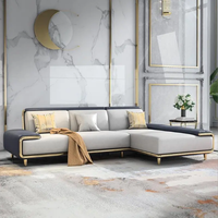 Ensemble de canapés en tissu moderne nordique, meubles confortables et luxueux pour salon