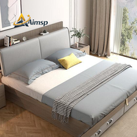 Ensemble complet de mobilier de chambre d'hôtel commercial : lit sur mesure, table de chevet, armoire coulissante – Solution clé en main pour projets hôteliers