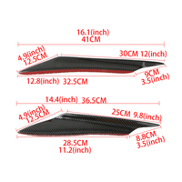 4 pièces Ailerons de spoiler avant universels en fibre de carbone EVO Spoiler Canards de pare-chocs avant universels en fibre de carbone pour voiture