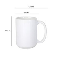Özel DIY ekleyin resimler logolar metin 15Oz beyaz büyük kapasiteli süblimasyon seramik kişiselleştirilmiş boş kahve kupa ile yüksek kalite