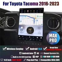 Reproductor de DVD para Automóvil Android RoadNavi de 14.5 Pulgadas para Toyota Tacoma 2016-2023, Reproductor Multimedia para Automóvil, Carplay Inalámbrico, 4G, 360