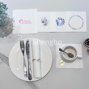 Tùy Chỉnh In Dùng Một Lần Airlaid Giấy Khăn Ăn Hiện Đại Linen Cảm Thấy Móc Bữa Ăn Tối Khăn Ăn - Product Image 5