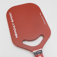 Raquette de pickleball en fibre de carbone sans bordure, noyau en nid d'abeille, manche court, thermoformée, 16 mm, légère