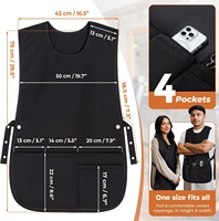 Gilet de Barbier Sans Manches, Tablier de Coiffeur, Gilet de Travail Unisexe, Tablier de Chaussureur pour Femmes et Hommes, Résistant aux Cheveux, pour Salon de Coiffure