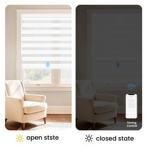 Thông Minh Điện ngày-đêm hai lớp Pin động cơ Google Alexa không dây từ xa không khoan Zebra Rèm Shades cho <span class=keywords><strong>Windows</strong></span> - Product Image 6