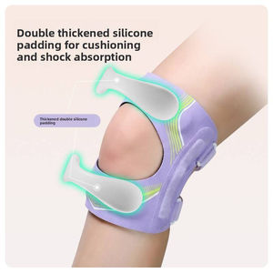 Genouillère légère à sangle détachable, stabilisateur en silicone pour rotule ouverte - Product Image 5