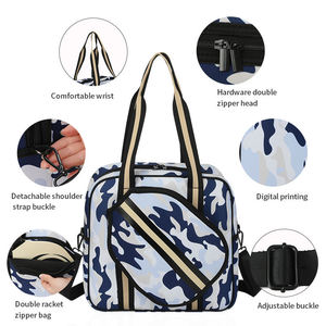 Sac de transport Pickleball en néoprène, rembourrage souple, durable, pour raquettes, motif imprimé personnalisé, imperméable, tendance, 30-40L - Product Image 1