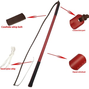 Bâton de dressage en cuir de vachette pour chien, fouet d'entraînement, équipement de dressage comportemental pour animaux de compagnie - Product Image 2