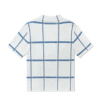 AiNear Großhandel Custom Logo Design Oem & Odm Luxus Polo Kragen Weiß Gestreifte Knöpfe Herren Strick Baumwolle T-Shirt Pullover